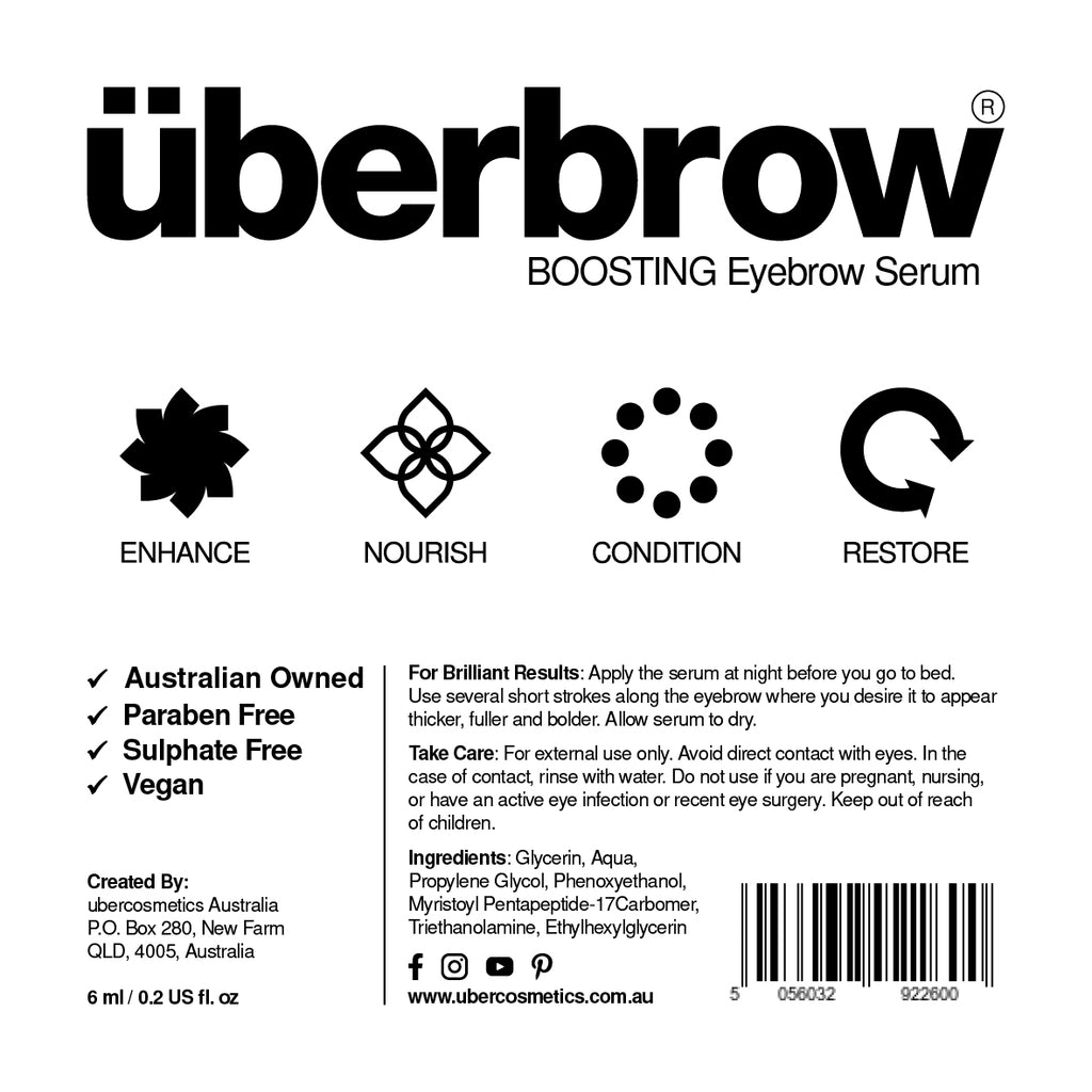 Uberbrow Eyebrow Serum Twin Pack 2 x 5ml